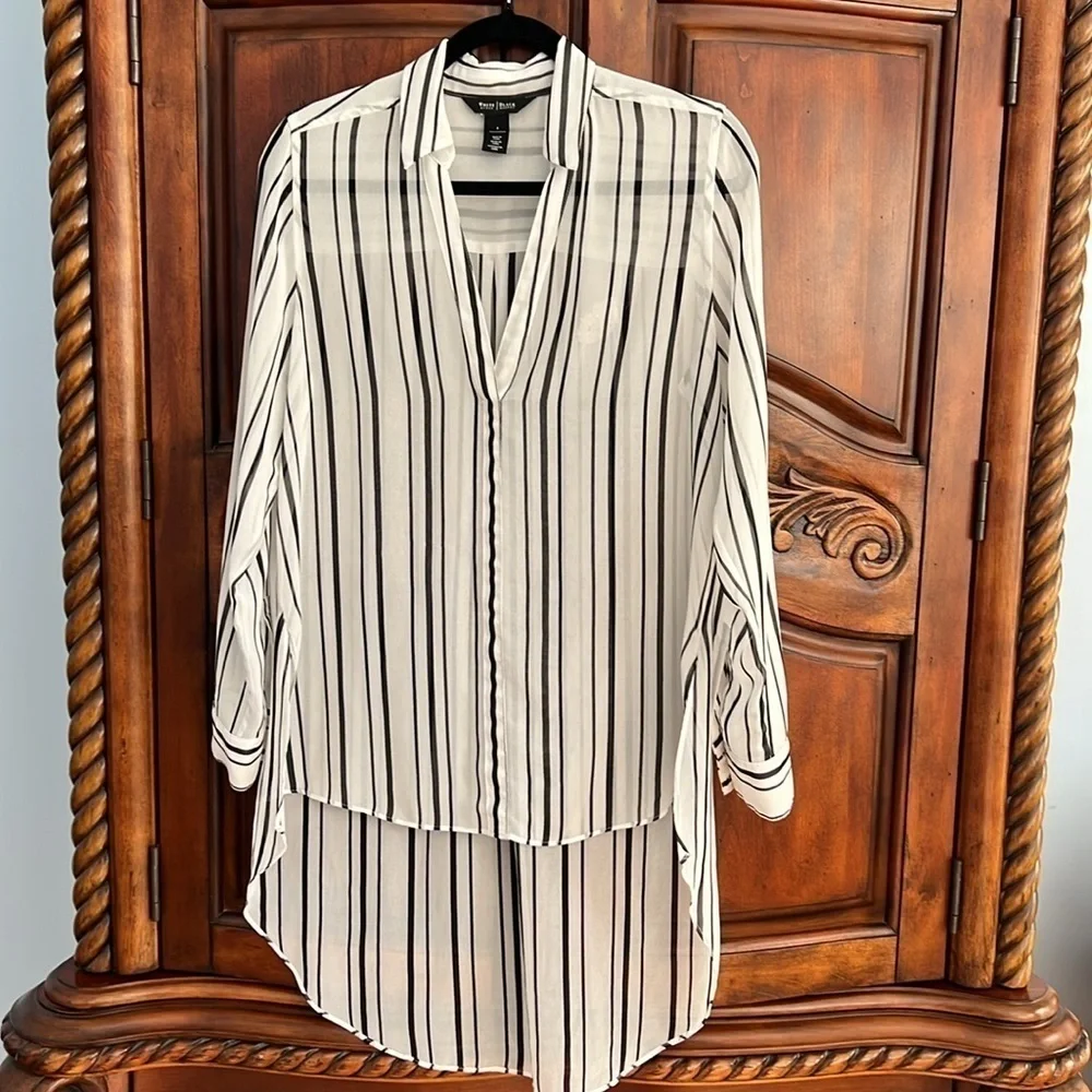 WHBM high lo tunic with detachable scarf- size 4 - Picture 4 of 4